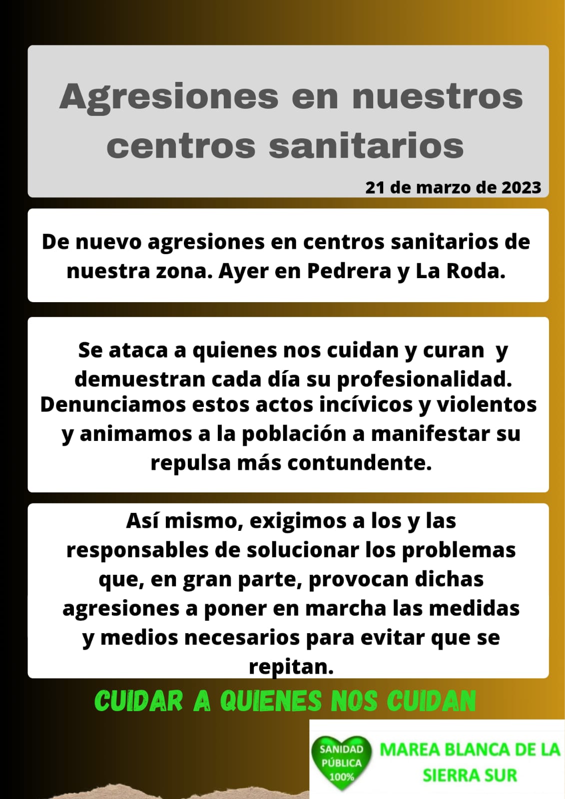 MAREA BLANCA_AGRESION