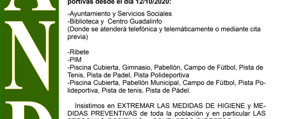 Bando cierre 12-10-2020